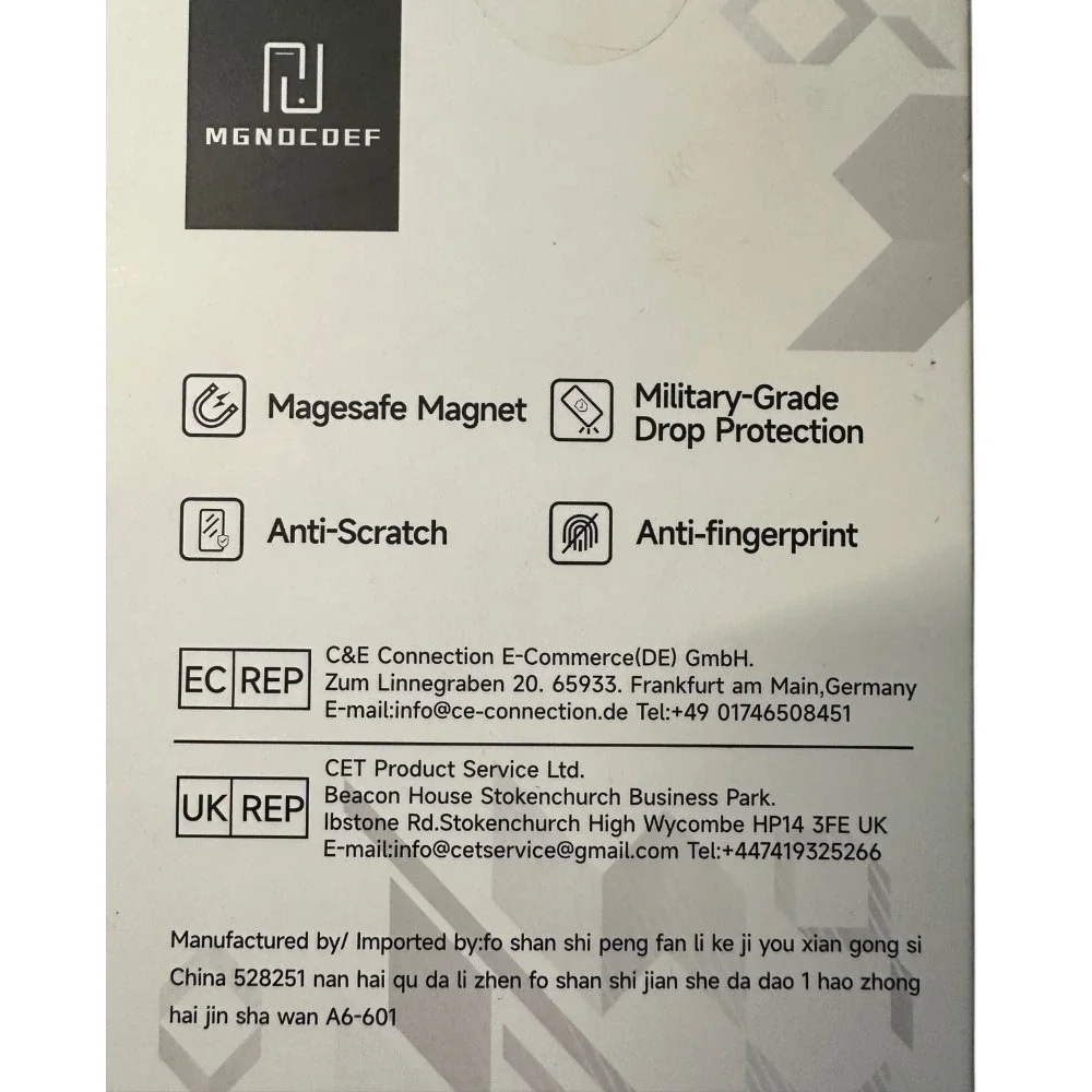 QsmQam Smartphone Protective‎ Case - Military Grade, Shatterproof, Transparent